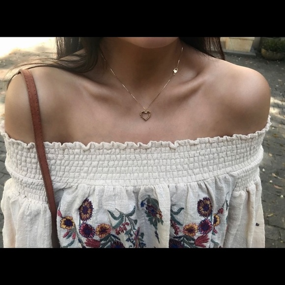 🔥💥CLEARANCE SALE⚡️🌟LEILANI Smocked Off-Shoulder Embroidered Top - Picture 4 of 10